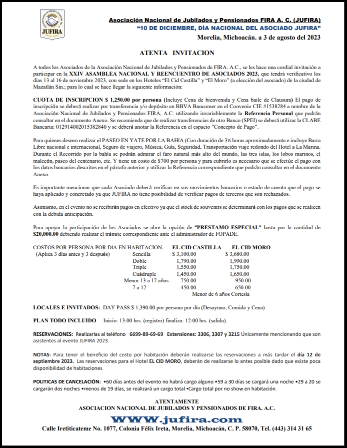 INVITACION XXIV ASAMBLEA GRAL 2023